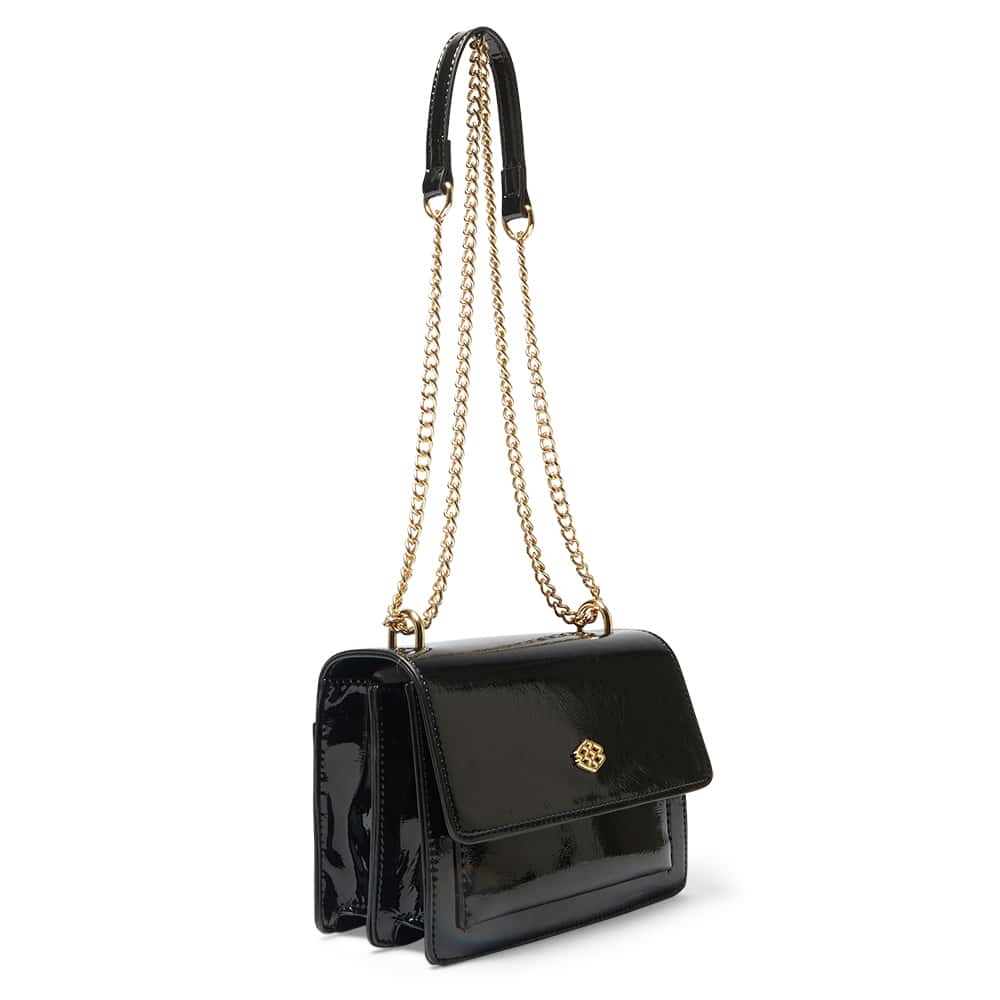 Jacki Handbag in Black Patent