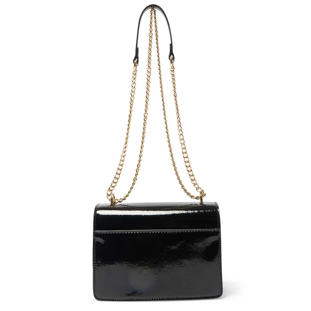 Jacki Handbag in Black Patent