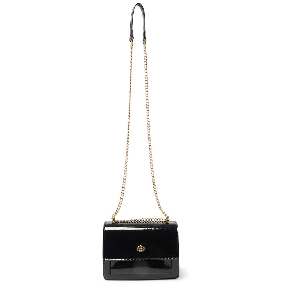 Jacki Handbag in Black Patent