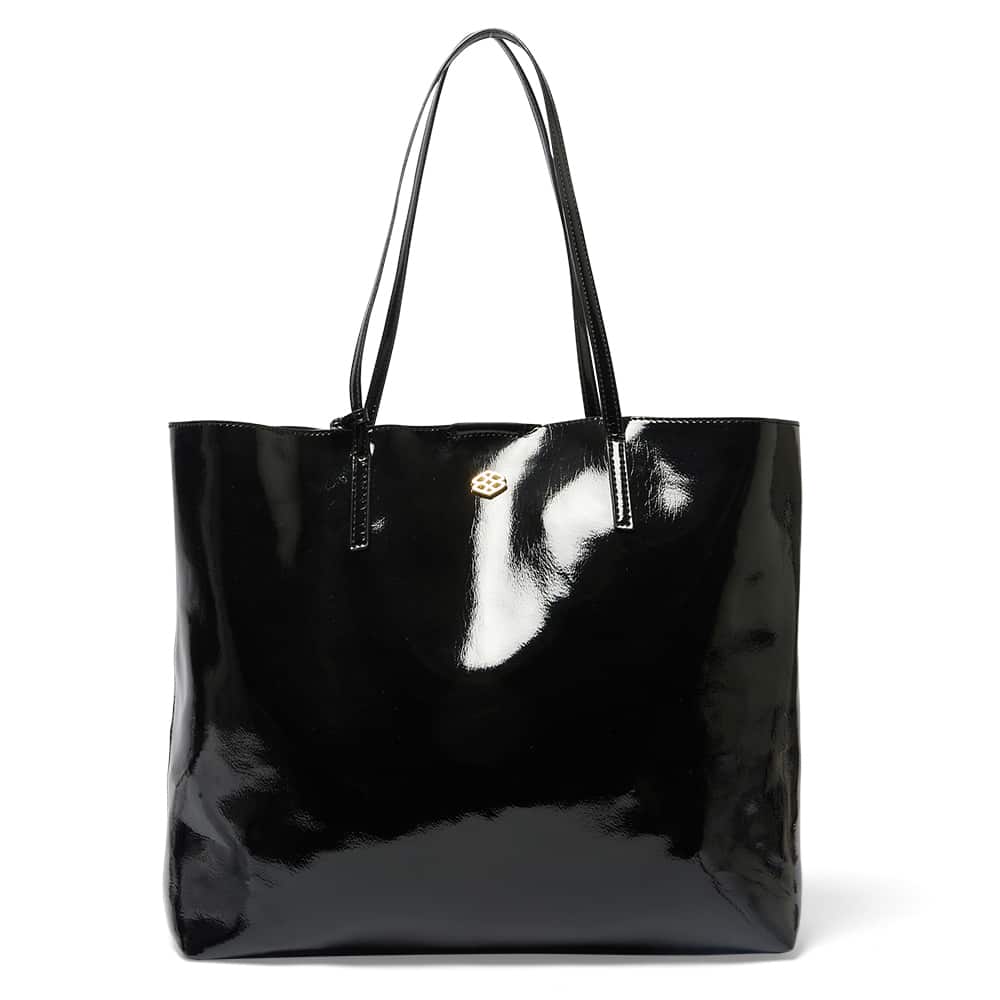 Joelle Tote in Black Patent