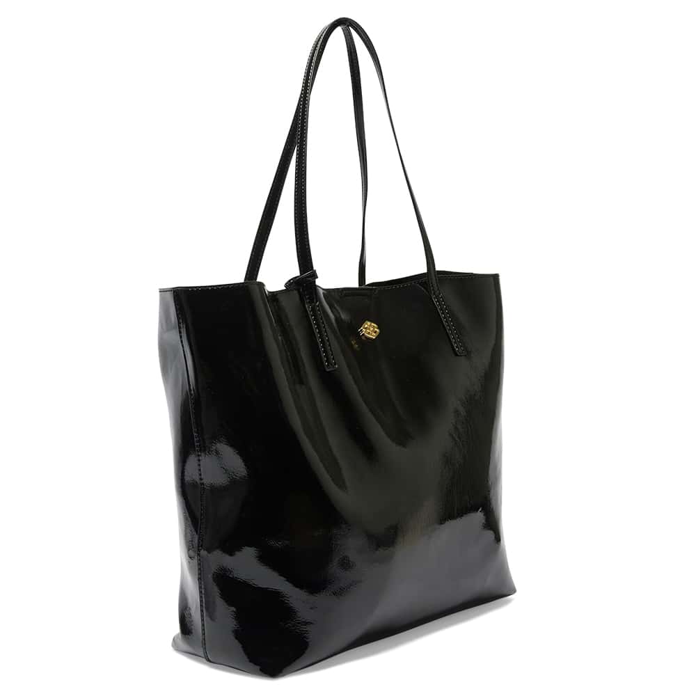 Joelle Tote in Black Patent