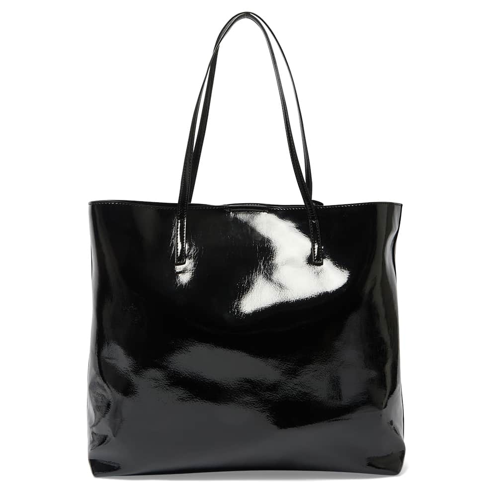 Joelle Tote in Black Patent