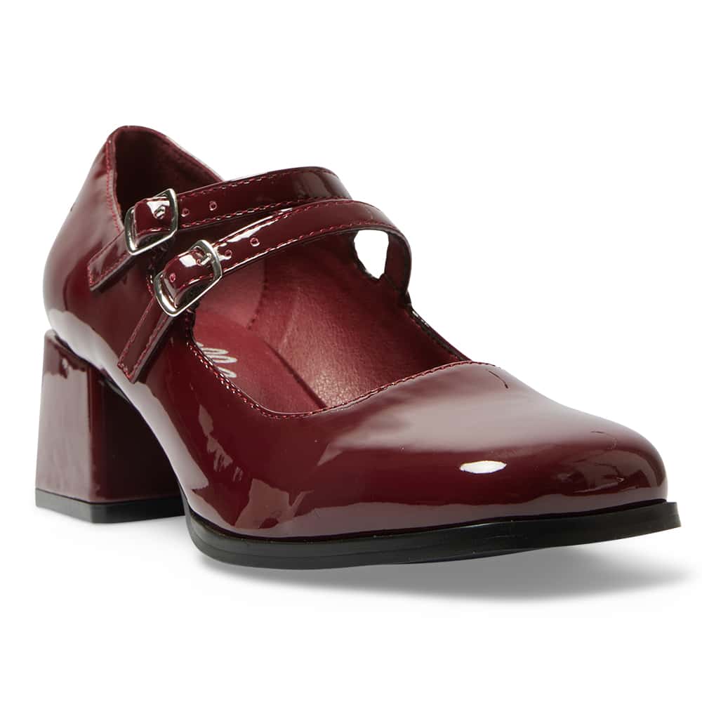 Metro Heel in Cherry Patent