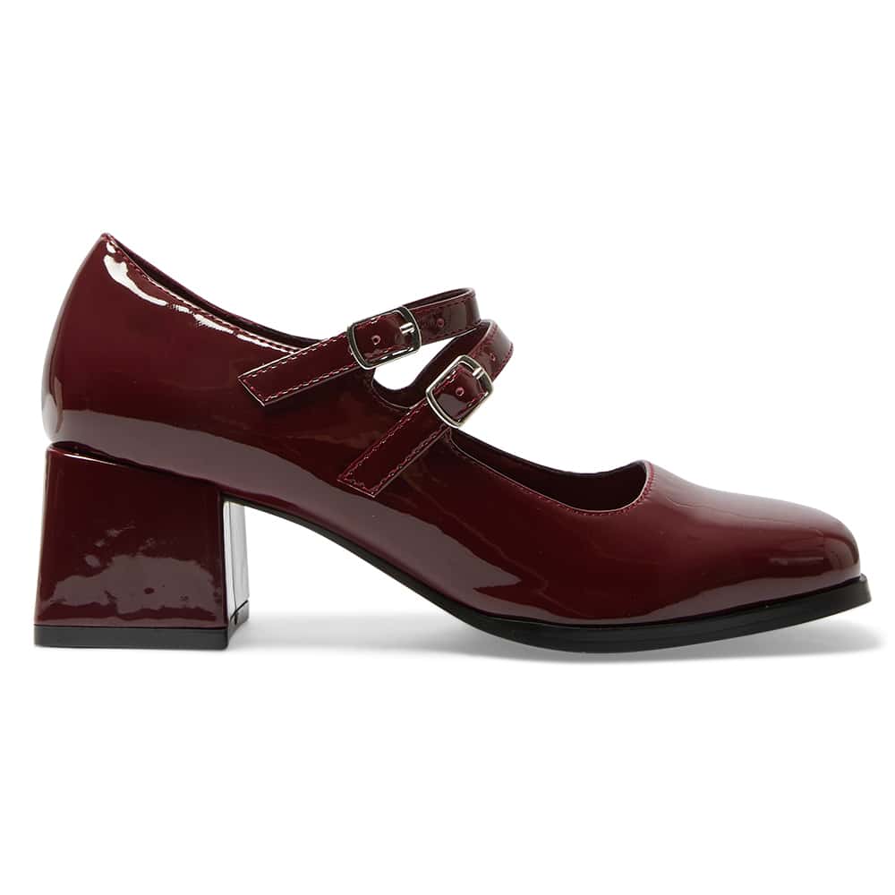 Metro Heel in Cherry Patent