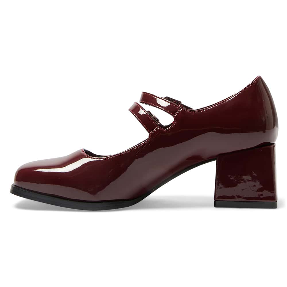 Metro Heel in Cherry Patent