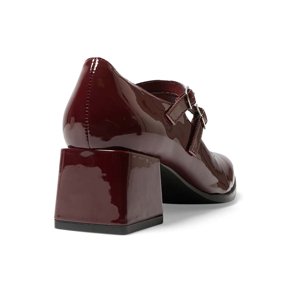 Metro Heel in Cherry Patent