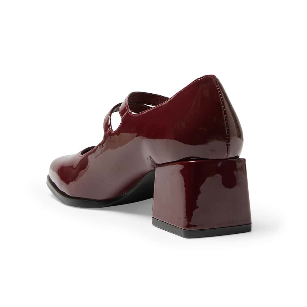 Metro Heel in Cherry Patent