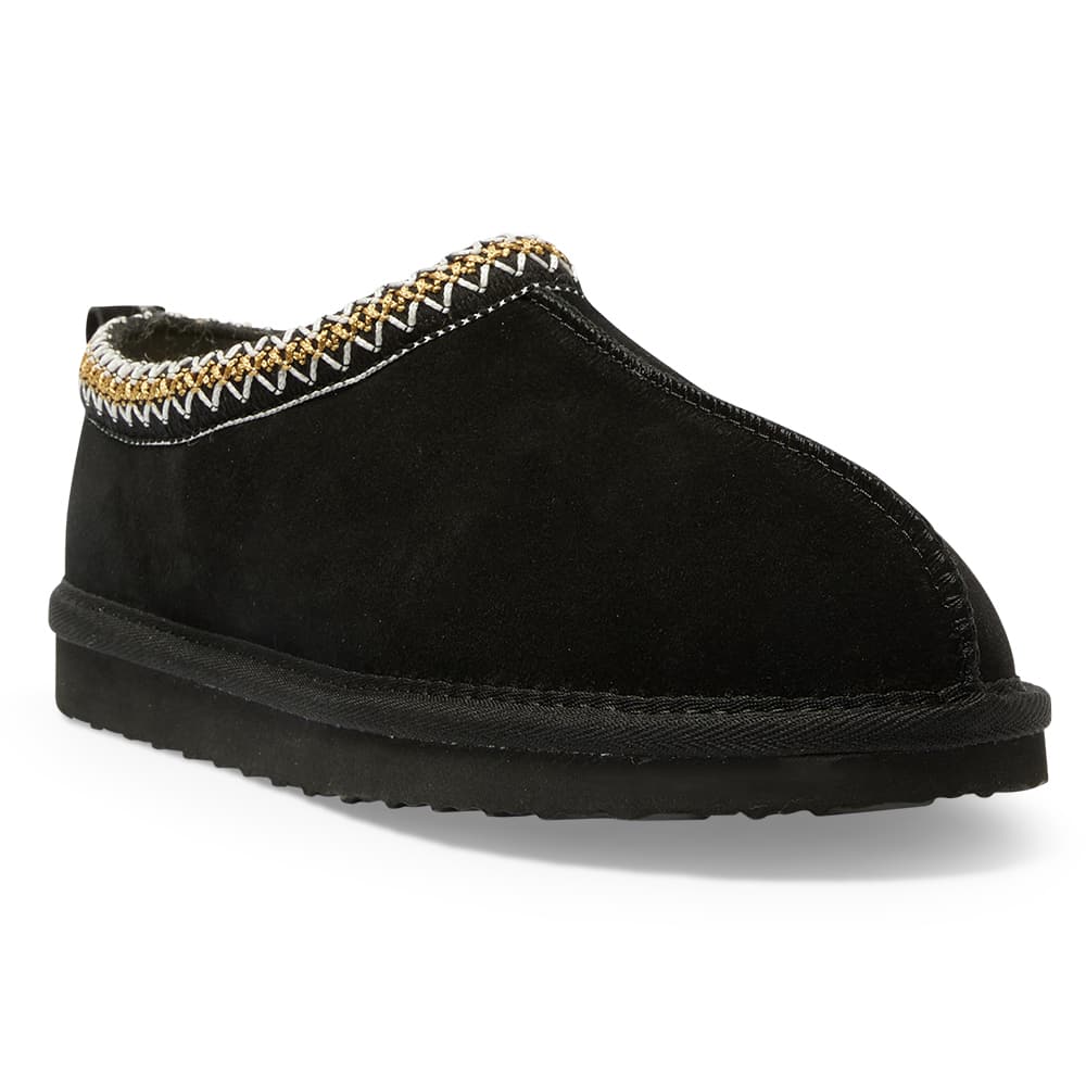 Nevada Slipper in Black Suede