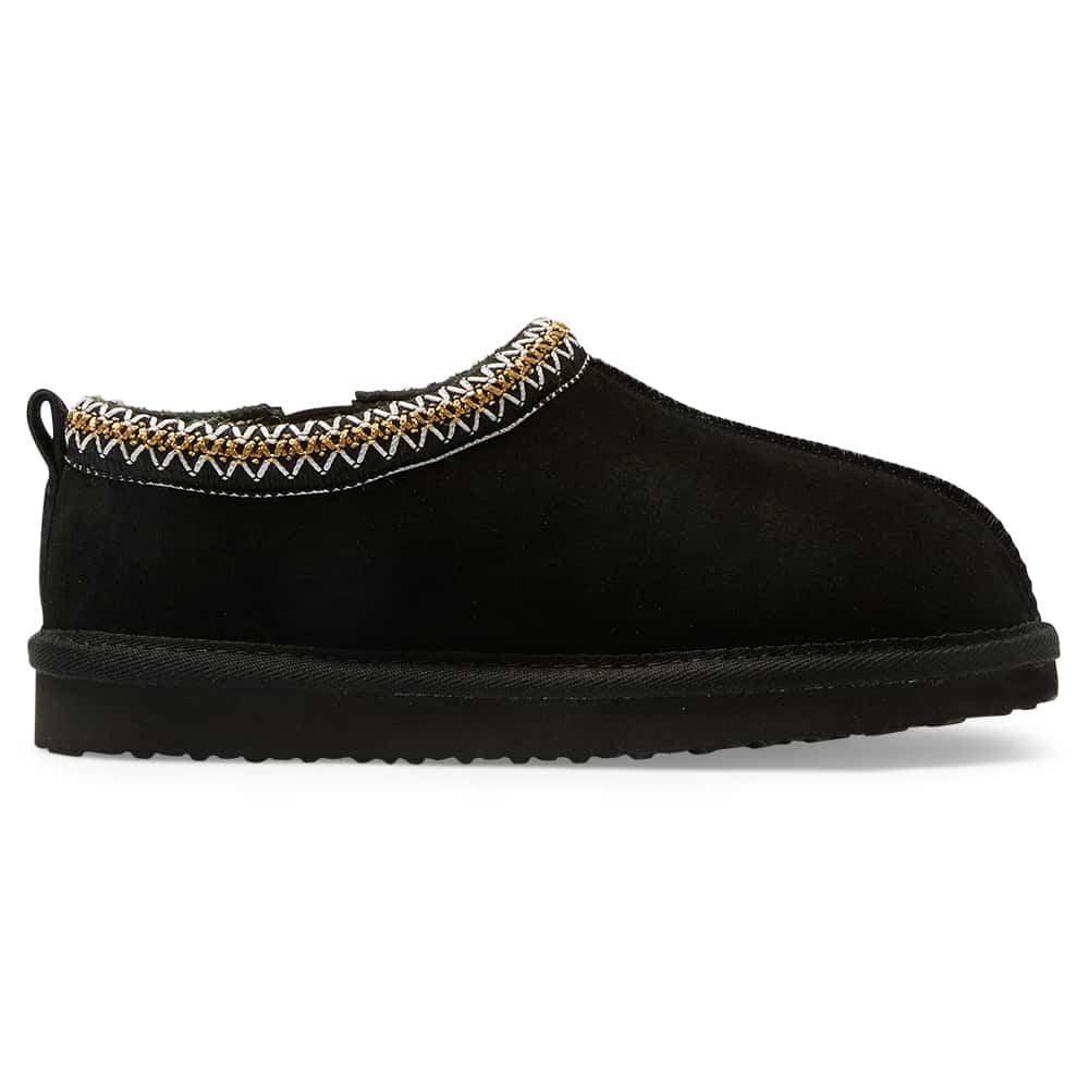 Nevada Slipper in Black Suede