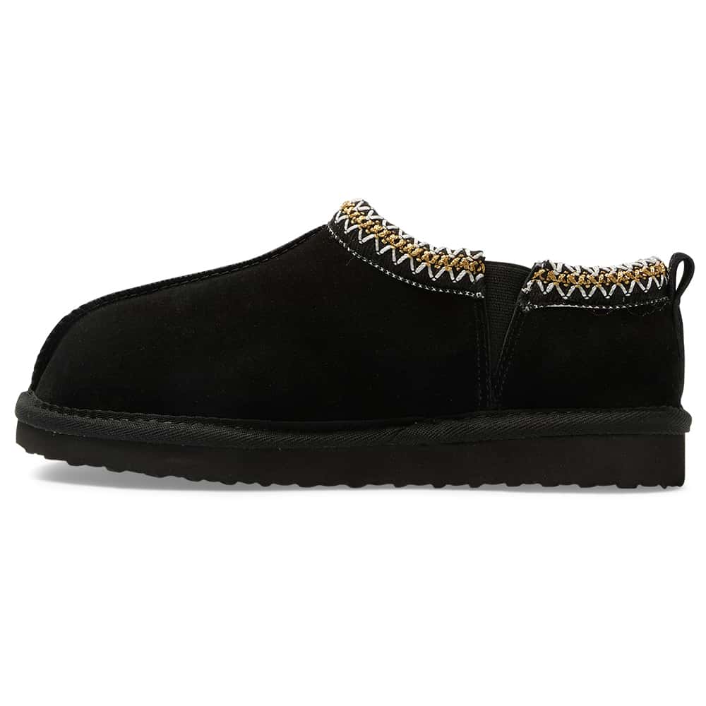 Nevada Slipper in Black Suede