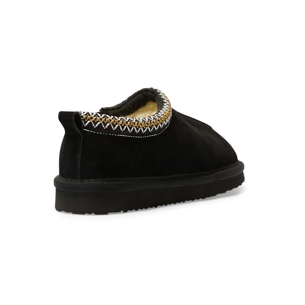 Nevada Slipper in Black Suede