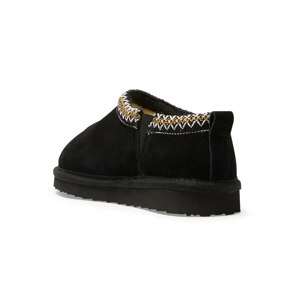 Nevada Slipper in Black Suede