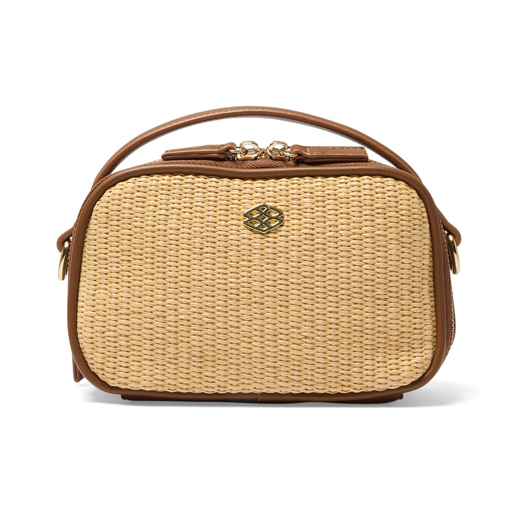 Olivia Handbag in Tan/raffia