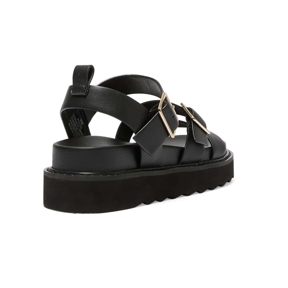 Phoebe Sandal in Black Smooth