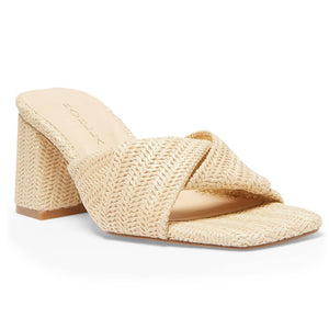 Skye Heel in Natural Raffia