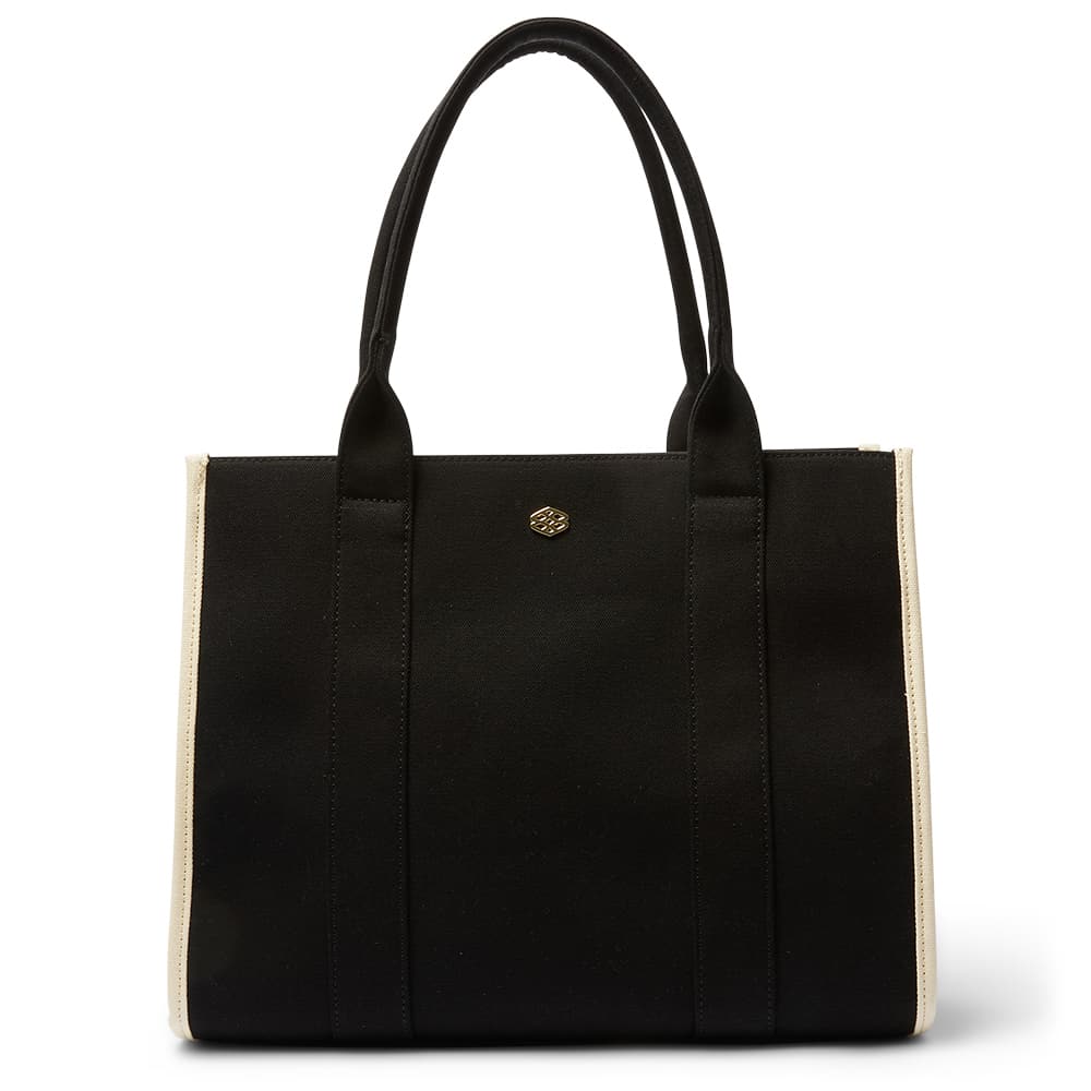 Tyra Tote in Black Canvas