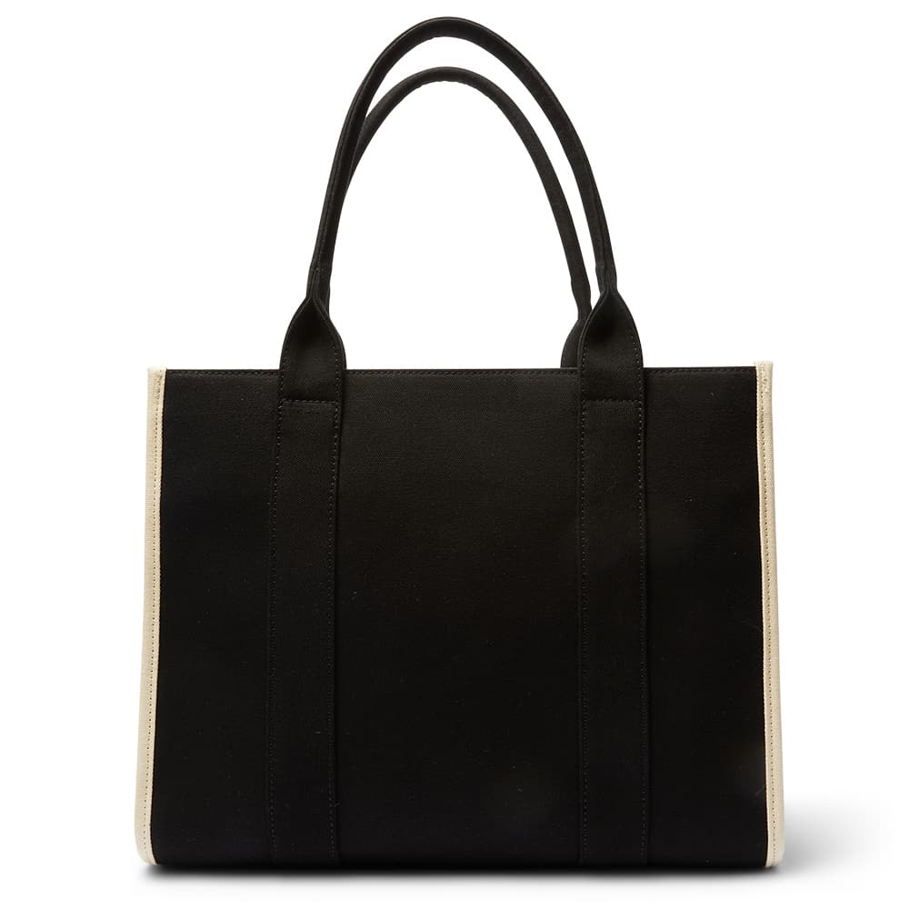 Tyra Tote in Black Canvas