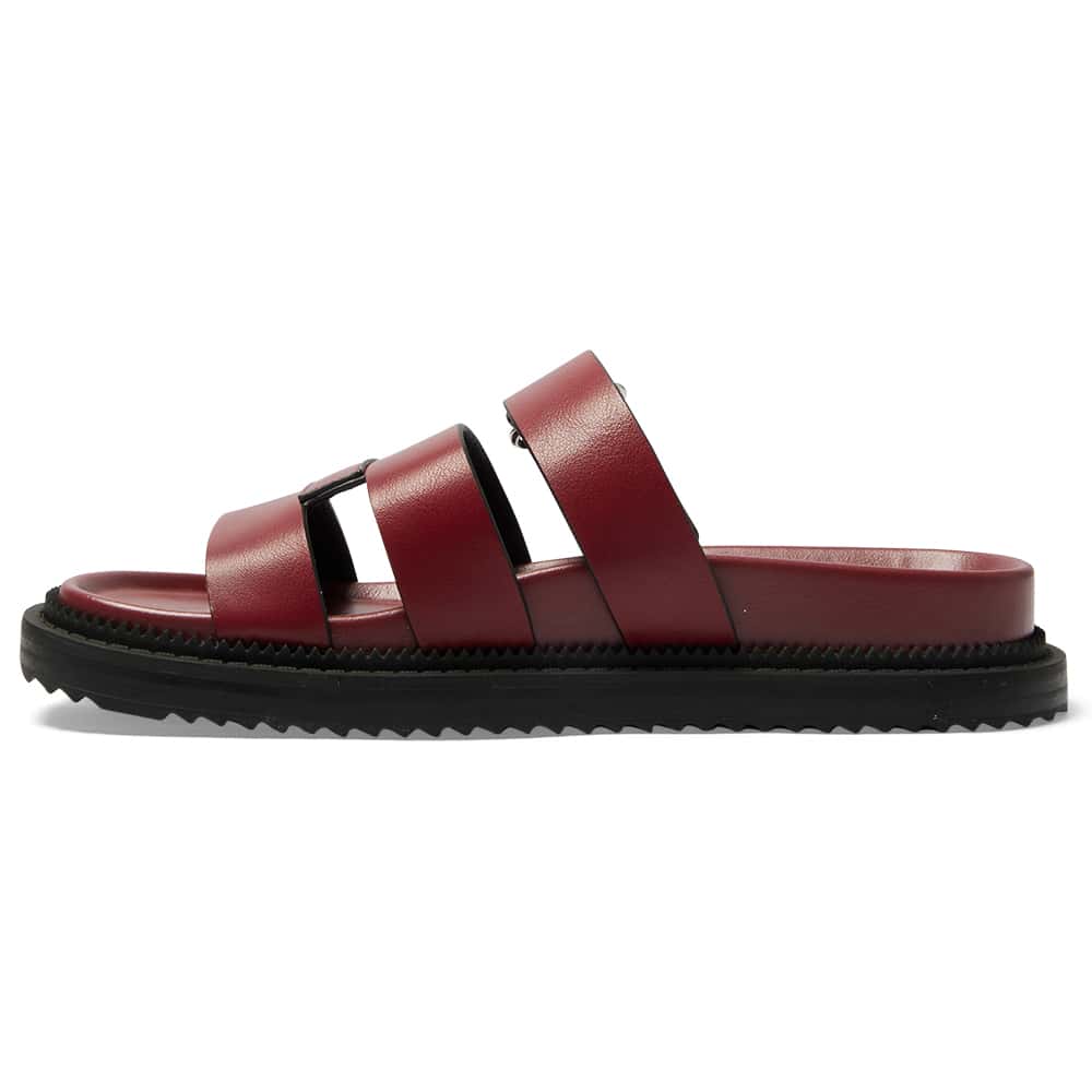 Balmoral Sandal in Red Smooth