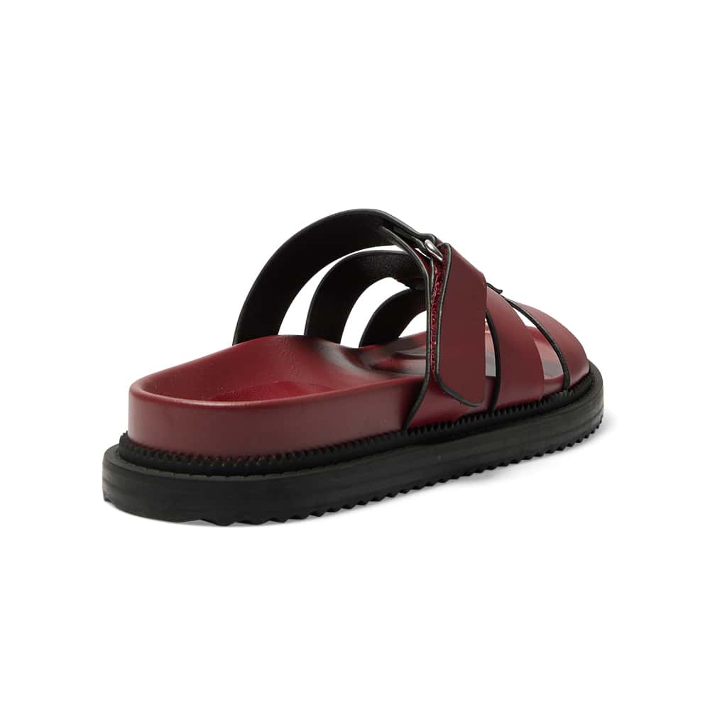 Balmoral Sandal in Red Smooth