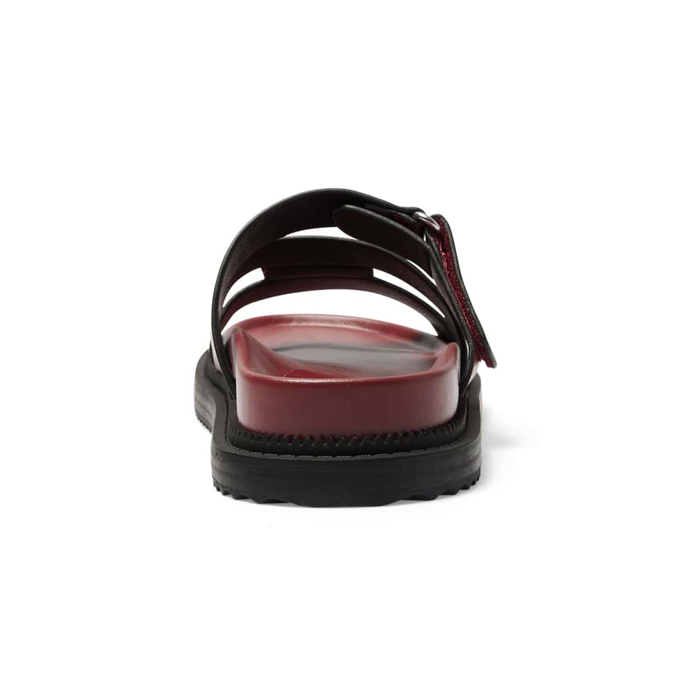 Balmoral Sandal in Red Smooth