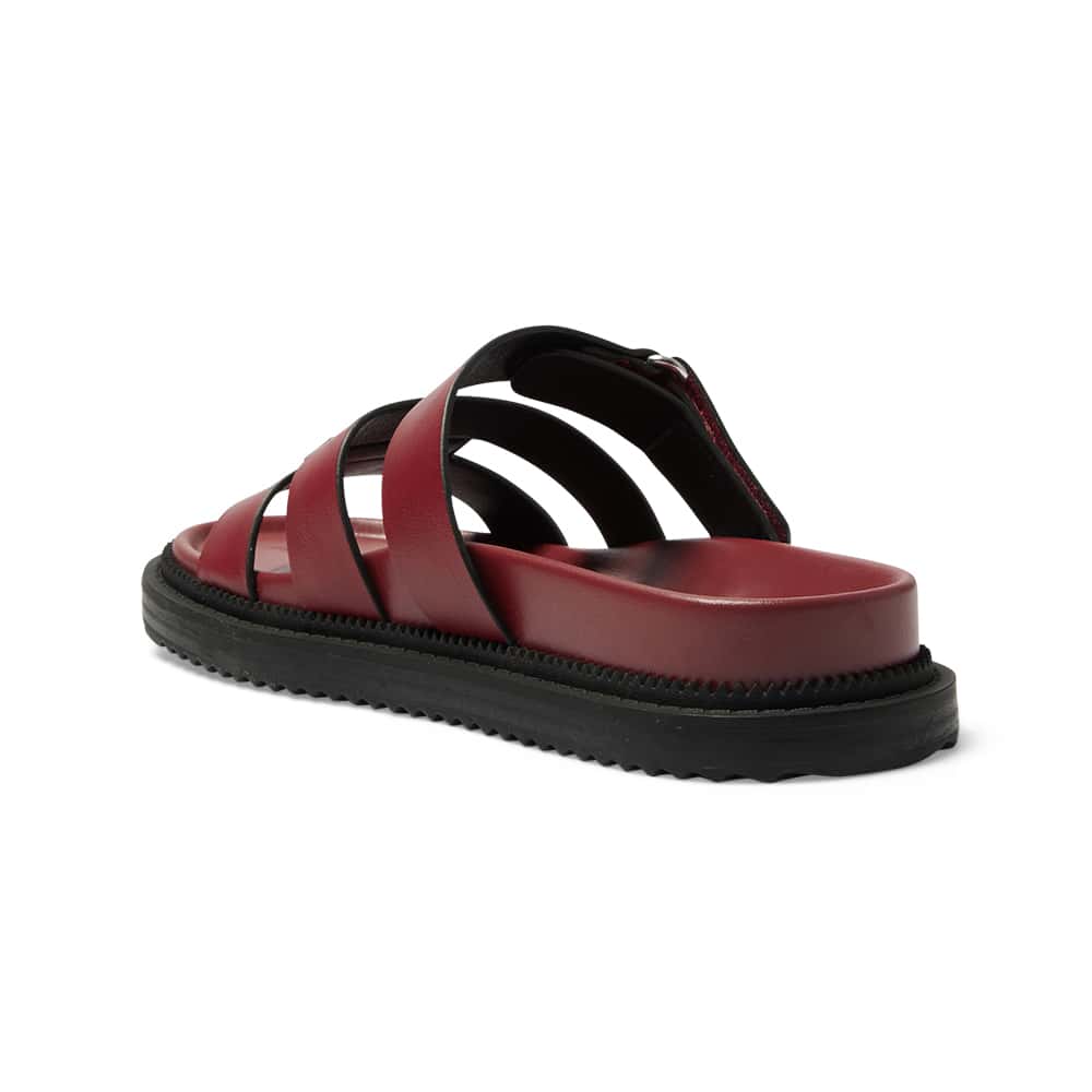 Balmoral Sandal in Red Smooth