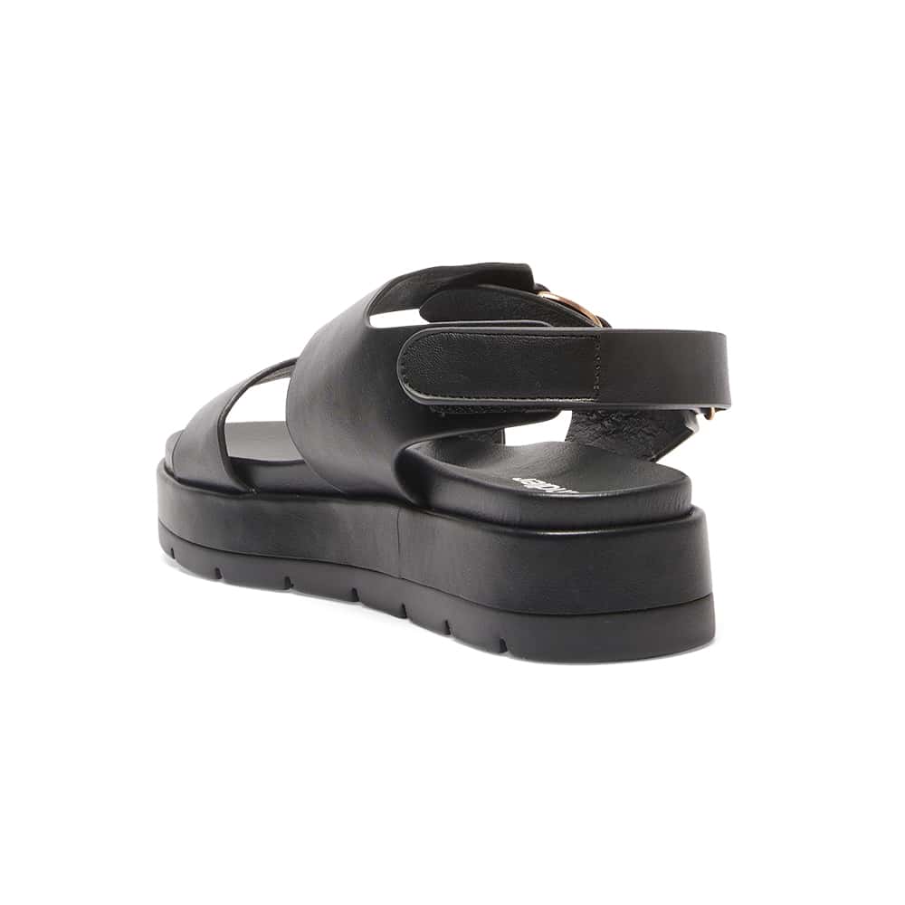 Felix Sandal in Black Smooth