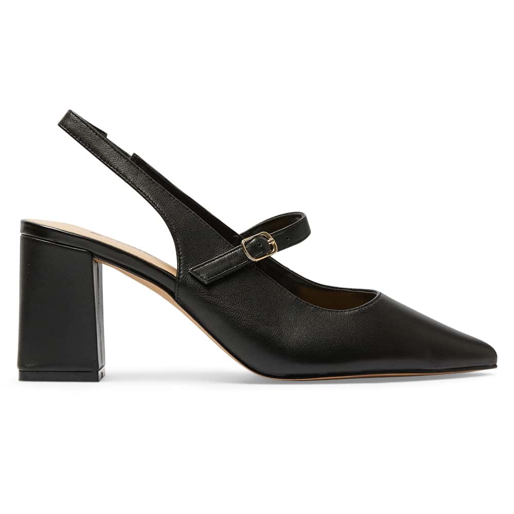 Kelly Heel in Black Leather