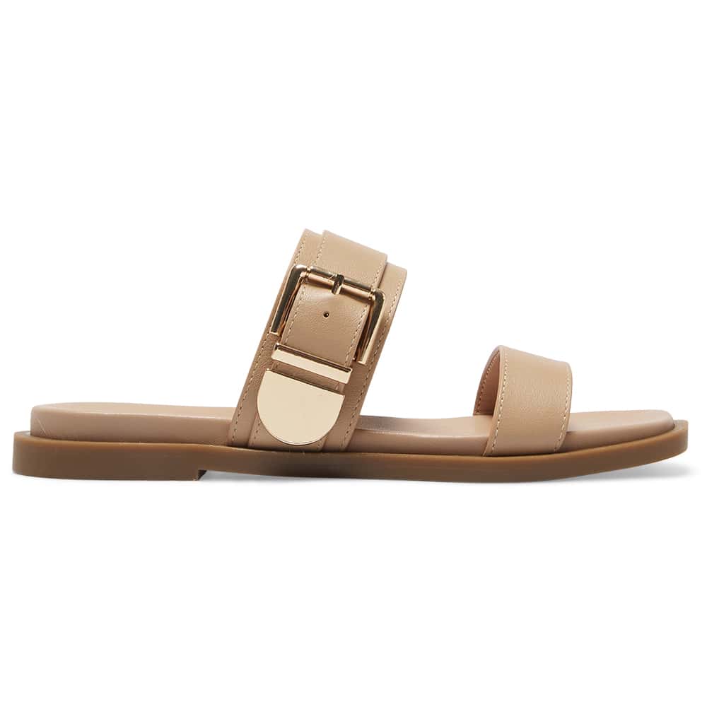 Malibu Flat in Nude Leather