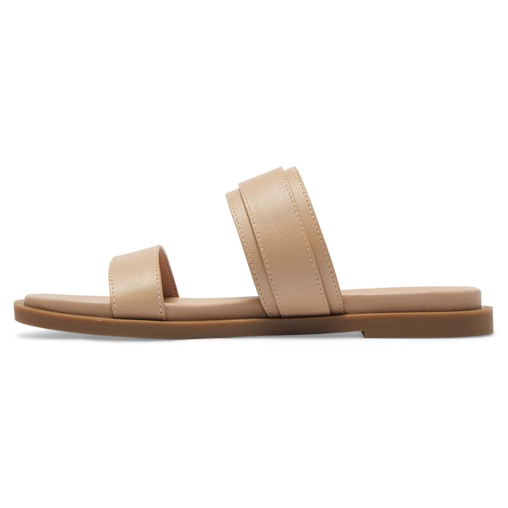 Malibu Flat in Nude Leather