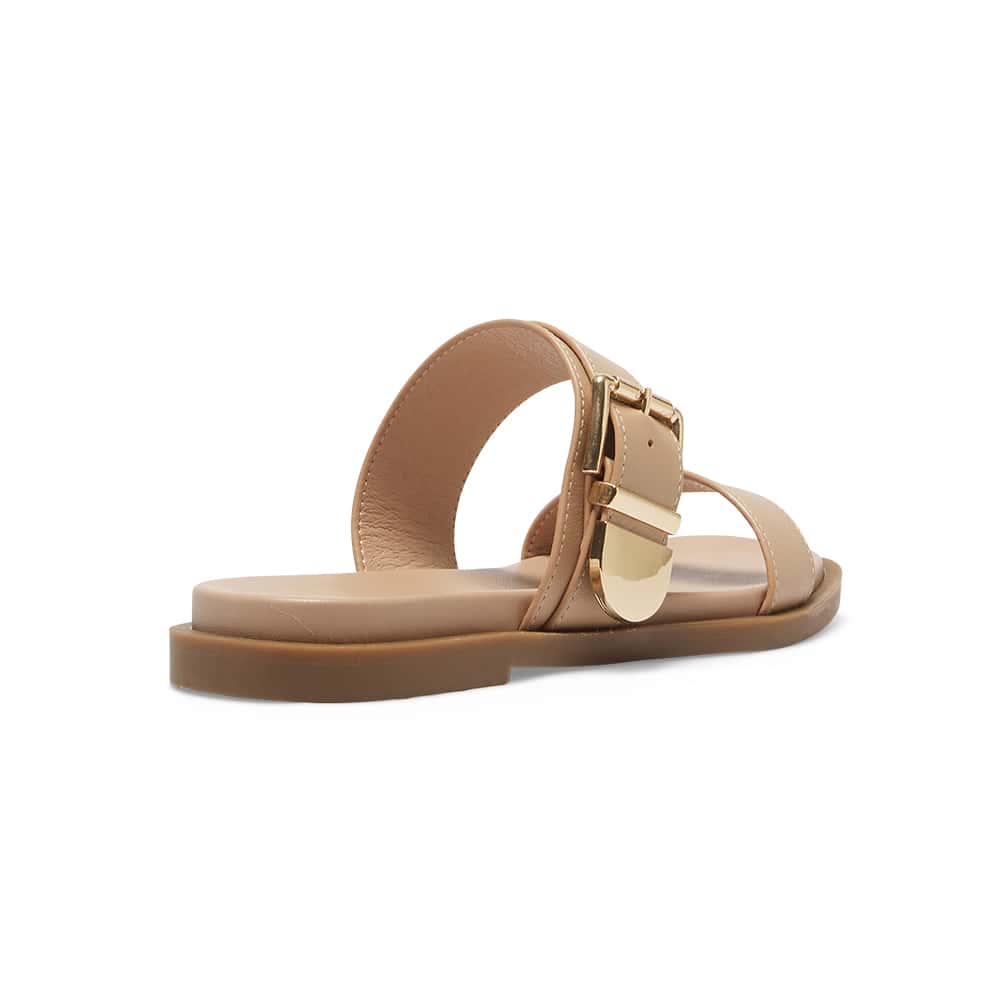 Malibu Flat in Nude Leather