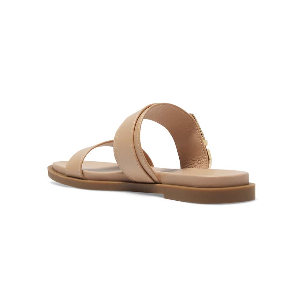 Malibu Flat in Nude Leather