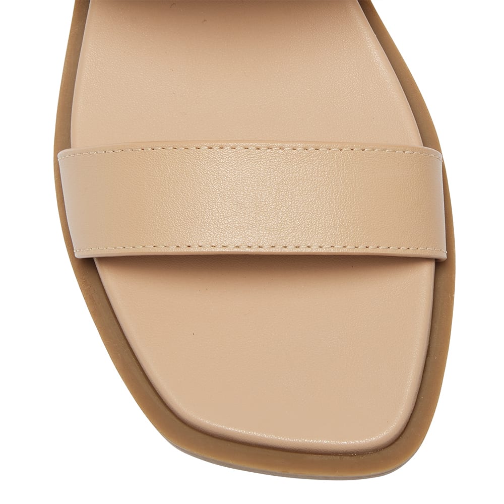 Malibu Flat in Nude Leather