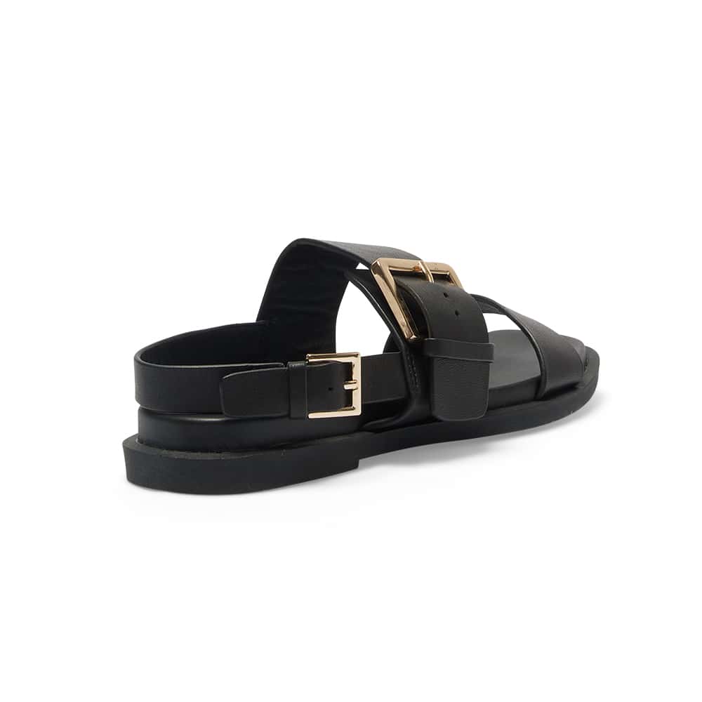 Meadow Sandal in Black Leather