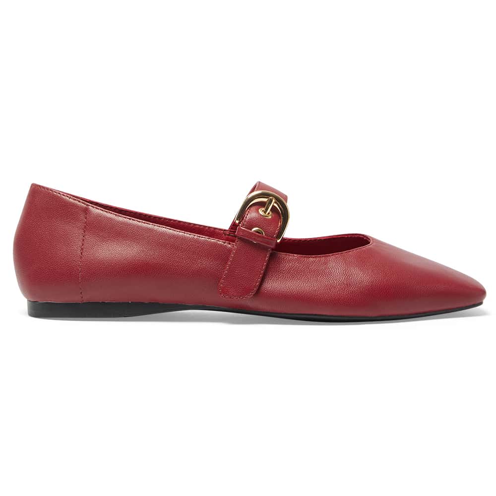 Melrose Flat in Red Leather