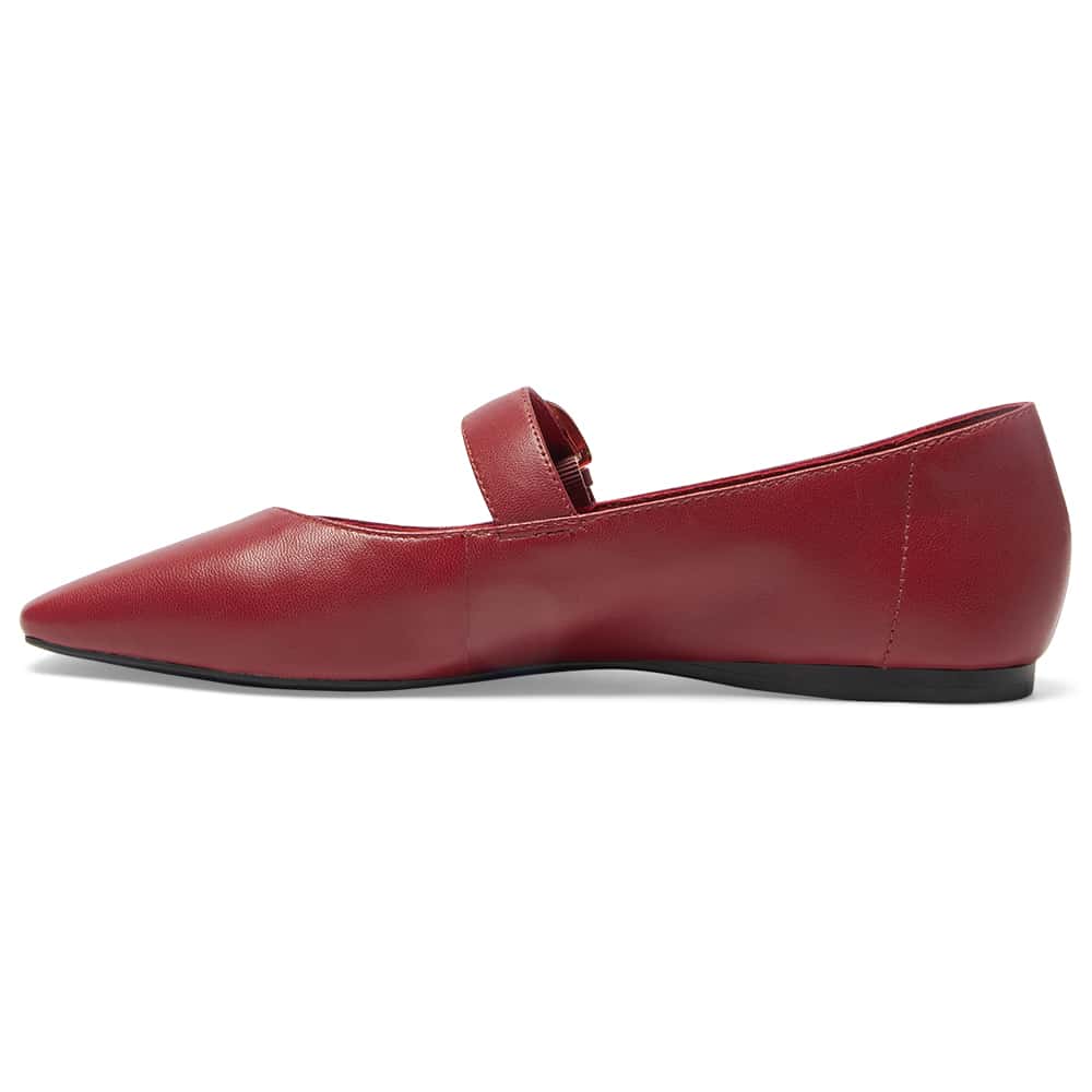 Melrose Flat in Red Leather