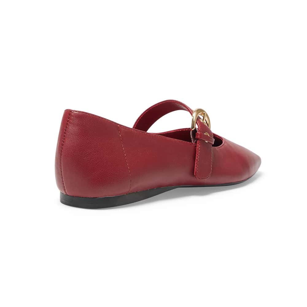 Melrose Flat in Red Leather