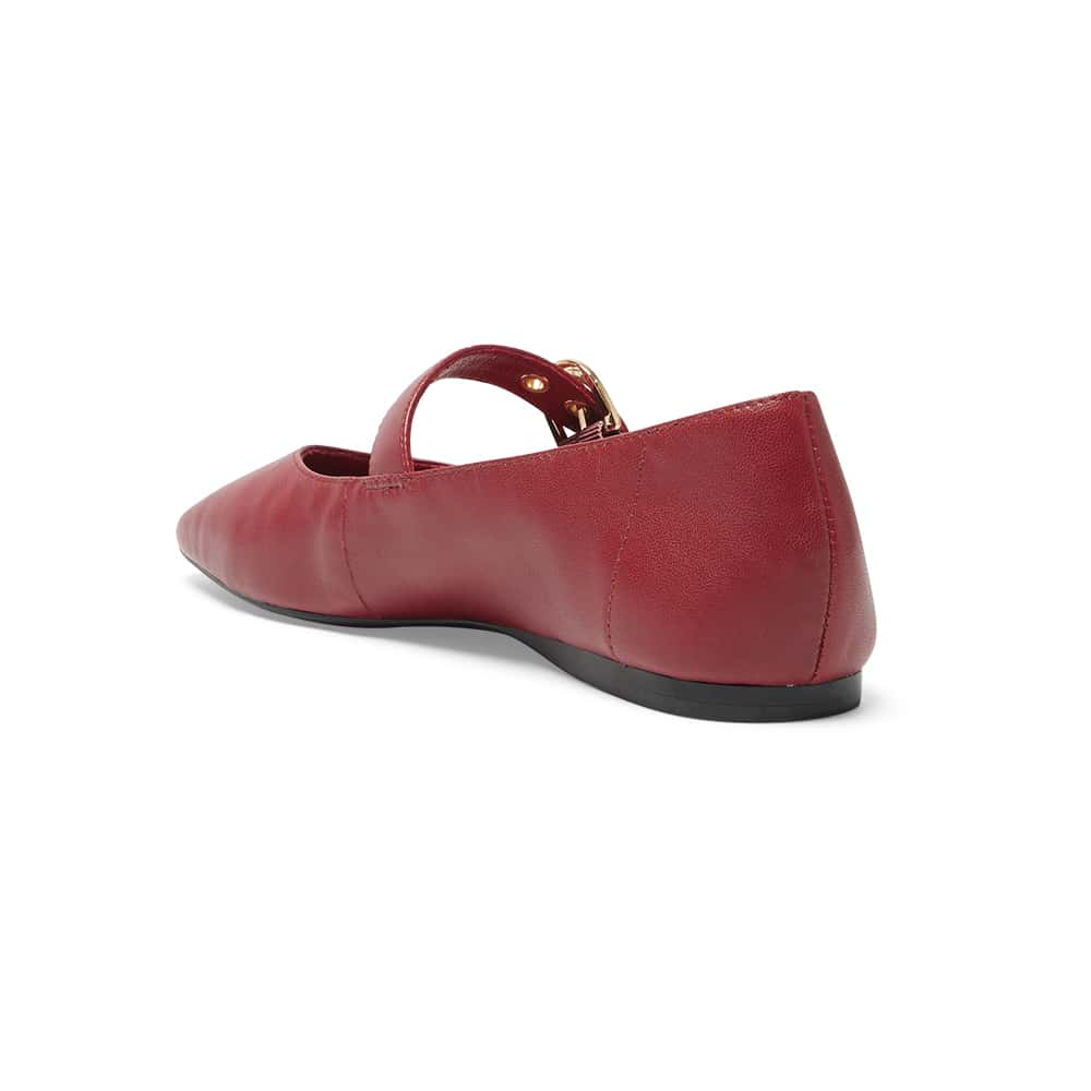 Melrose Flat in Red Leather