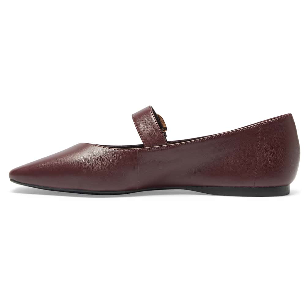 Melrose Flat in Wine Glove Leather