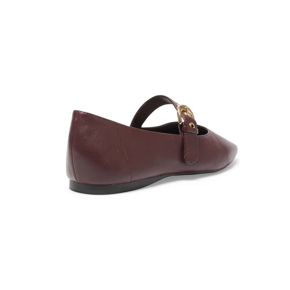 Melrose Flat in Wine Glove Leather