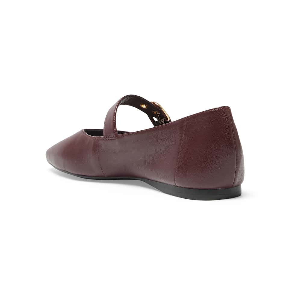 Melrose Flat in Wine Glove Leather