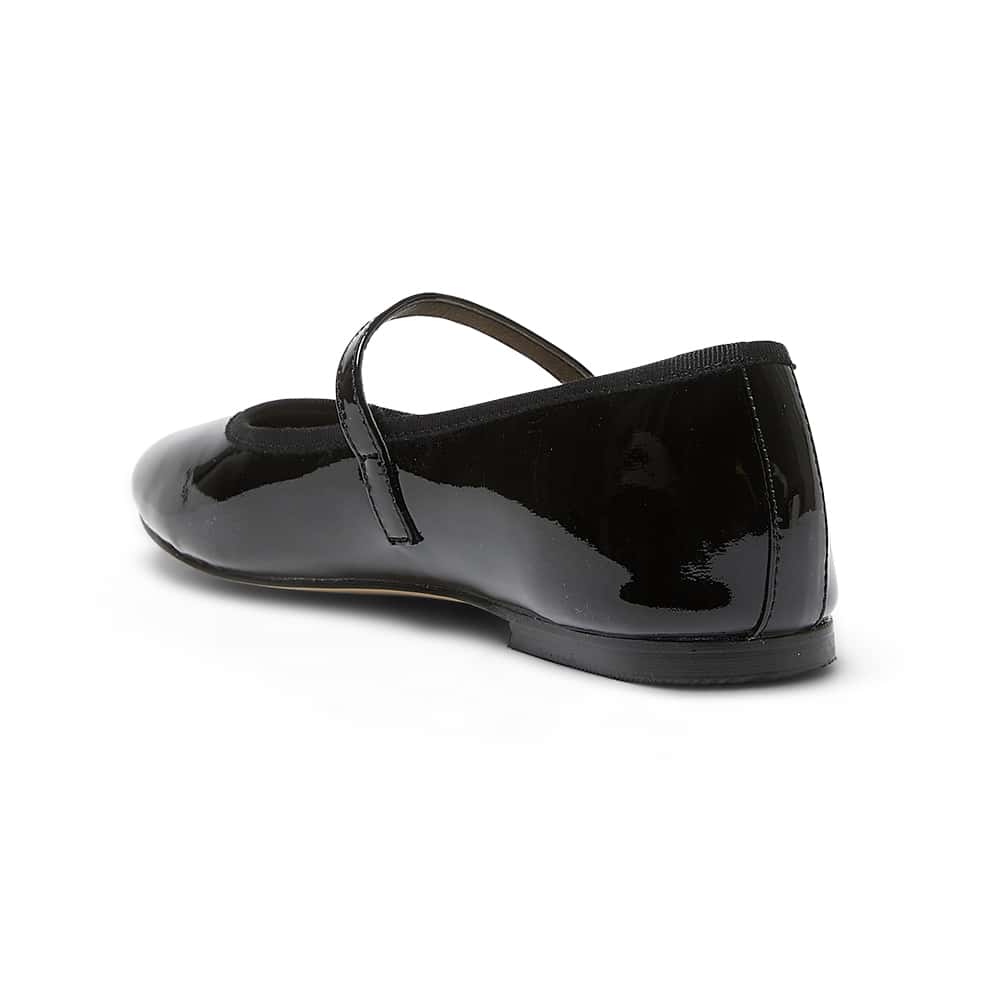 Molly Flat in Black Patent