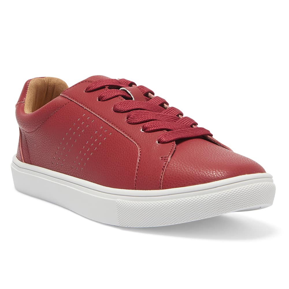 Shazam Sneaker in Red Leather