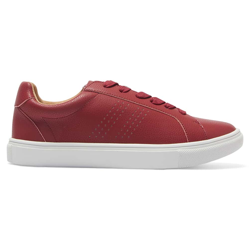 Shazam Sneaker in Red Leather