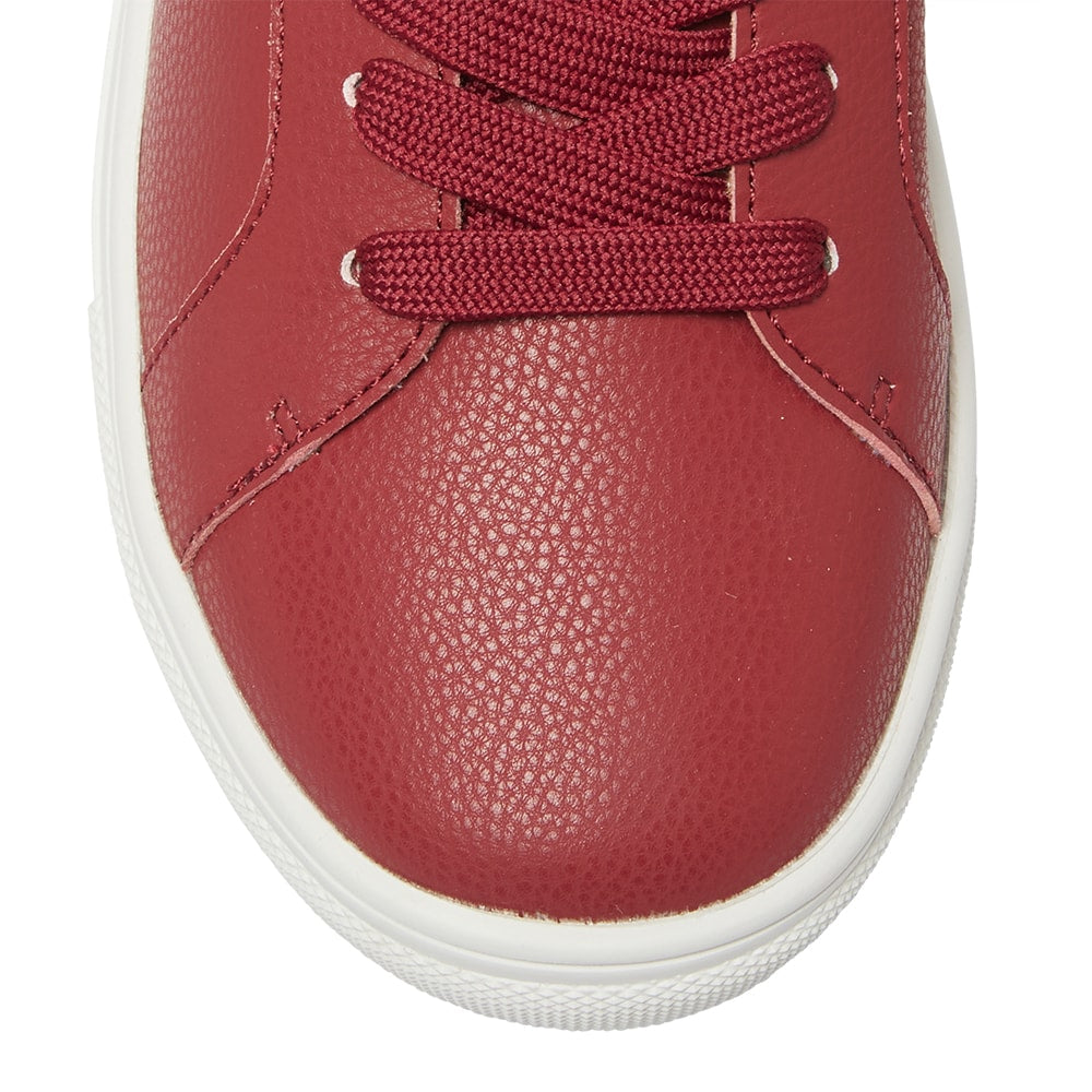 Shazam Sneaker in Red Leather