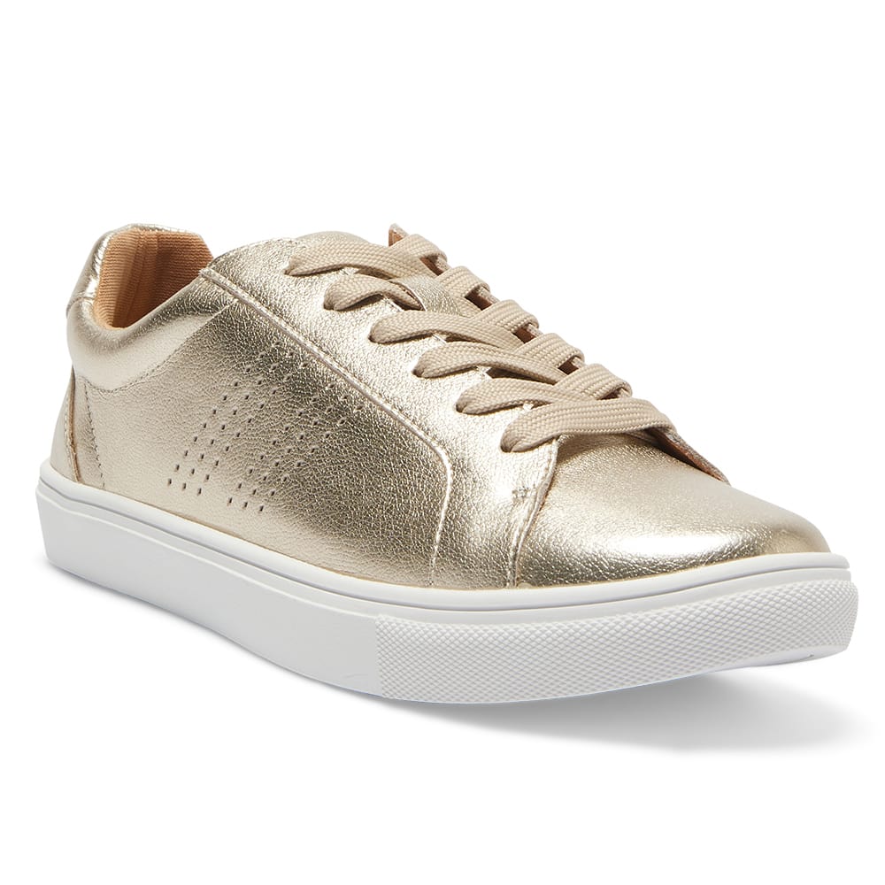 Shazam Sneaker in Soft Gold Leather