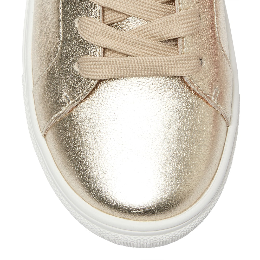 Shazam Sneaker in Soft Gold Leather