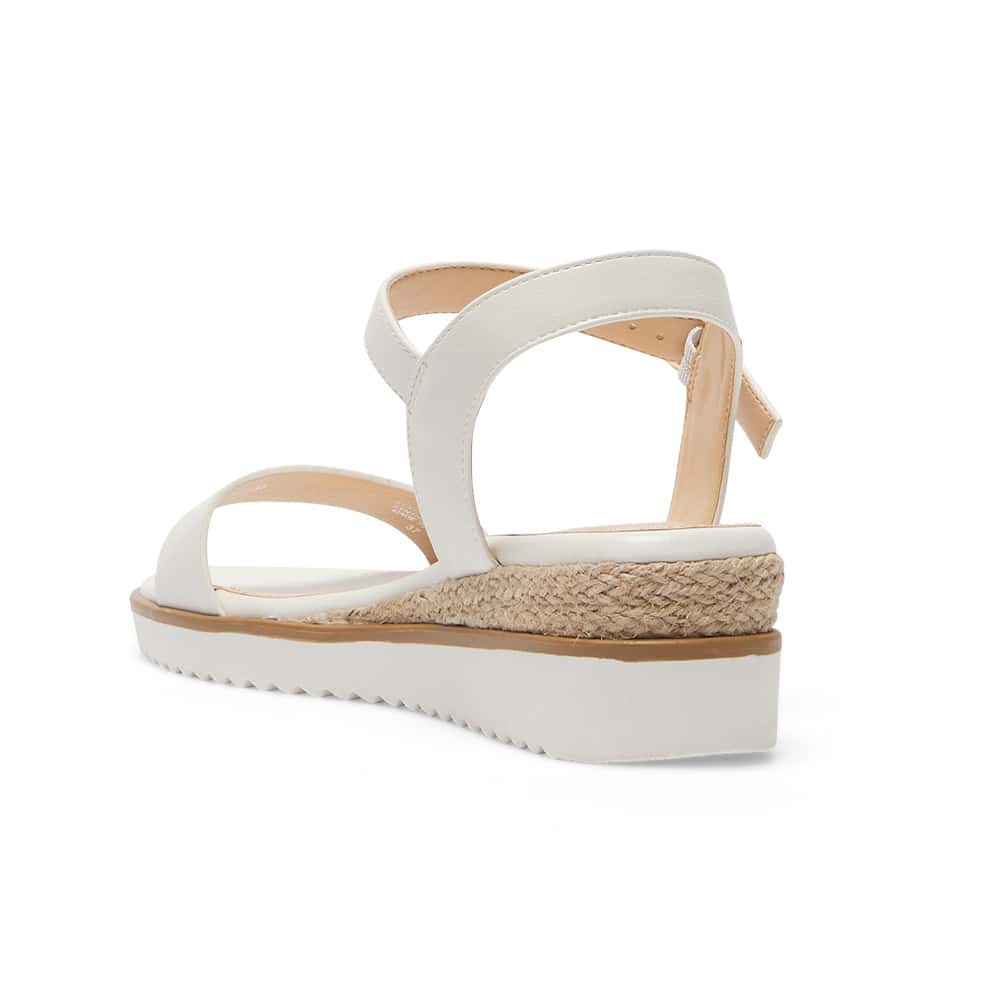 Verona Wedge in White Smooth