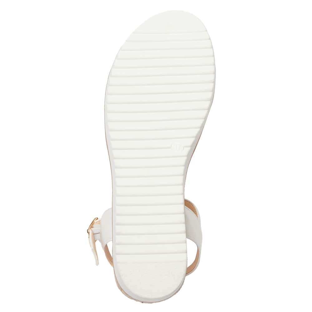 Verona Wedge in White Smooth