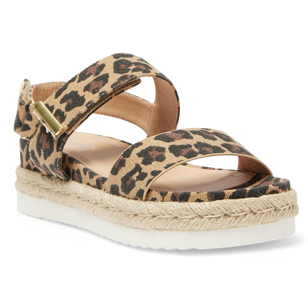 Warner Sandal in Animal Fabric