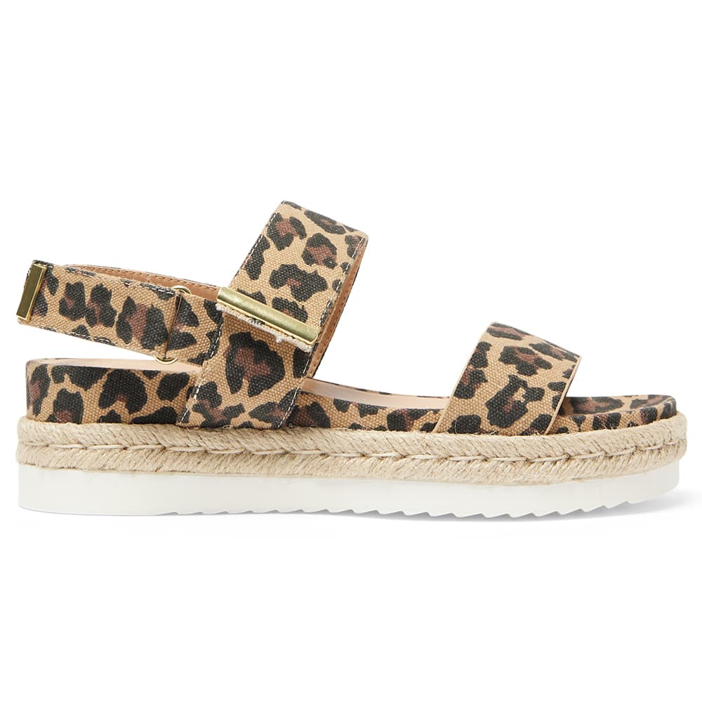 Warner Sandal in Animal Fabric